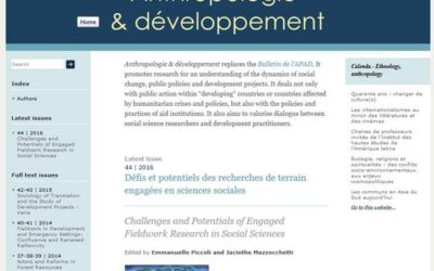 Anthropologie & développement :  nice statistics on openedition.org