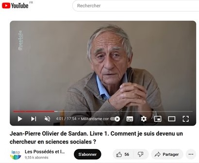 Une série d’entretiens filmés avec Jean-Pierre Olivier de Sardan